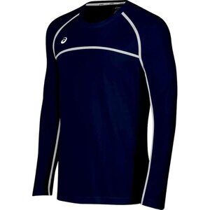 ASICS Mens Conform Long Sleeve Performance Shirt Navy Small Athletic Top NEW